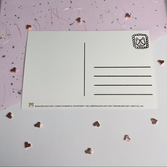 🧧SALE 3/$15 Missing You A Latte Postcard by Single Sploot - Picture 2 of 3